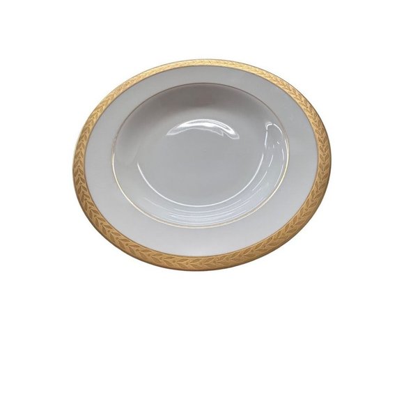 Sango Royalty Pattern White Gold Trim Rim Soup Bowl 8.5" 1970s - Picture 1 of 6